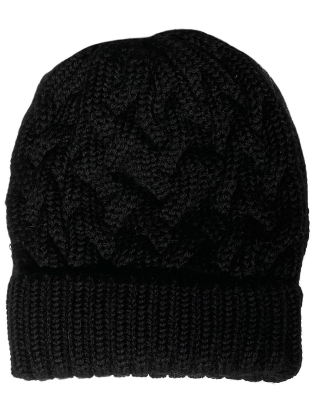 Adrienne Landau Cable Knit Beanie Hat Black Kids Unisex NWT